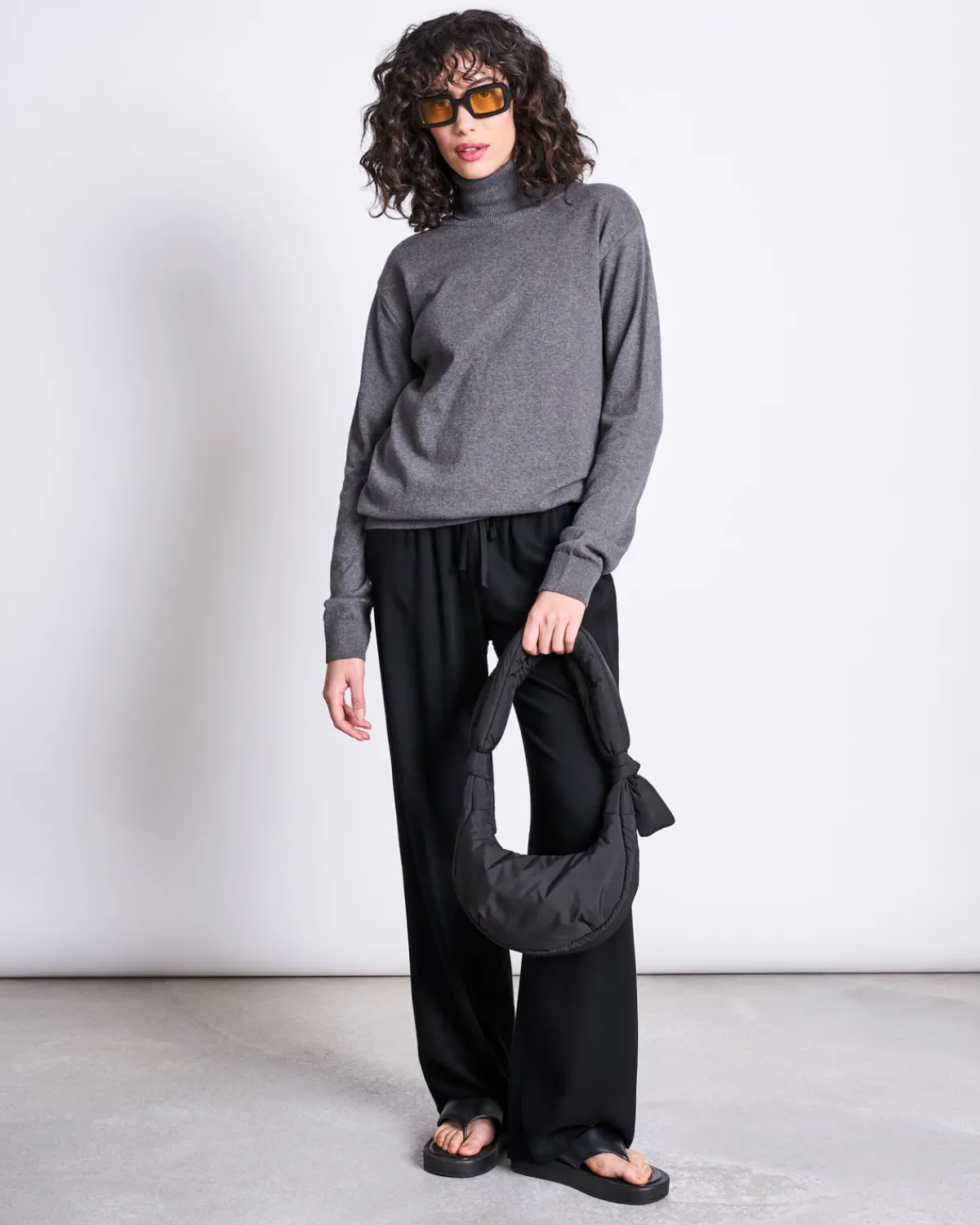 Shop JAN 'N JUNE BAG BIWA PUFFY MICRO BLACK