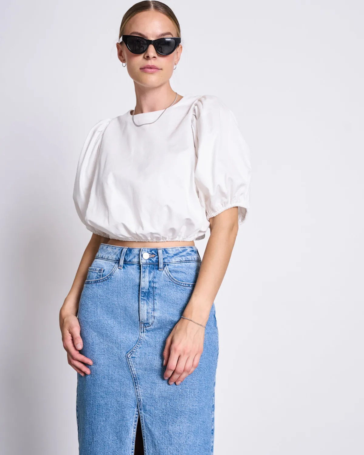 Clearance JAN 'N JUNE BLOUSE LAIDE WHITE