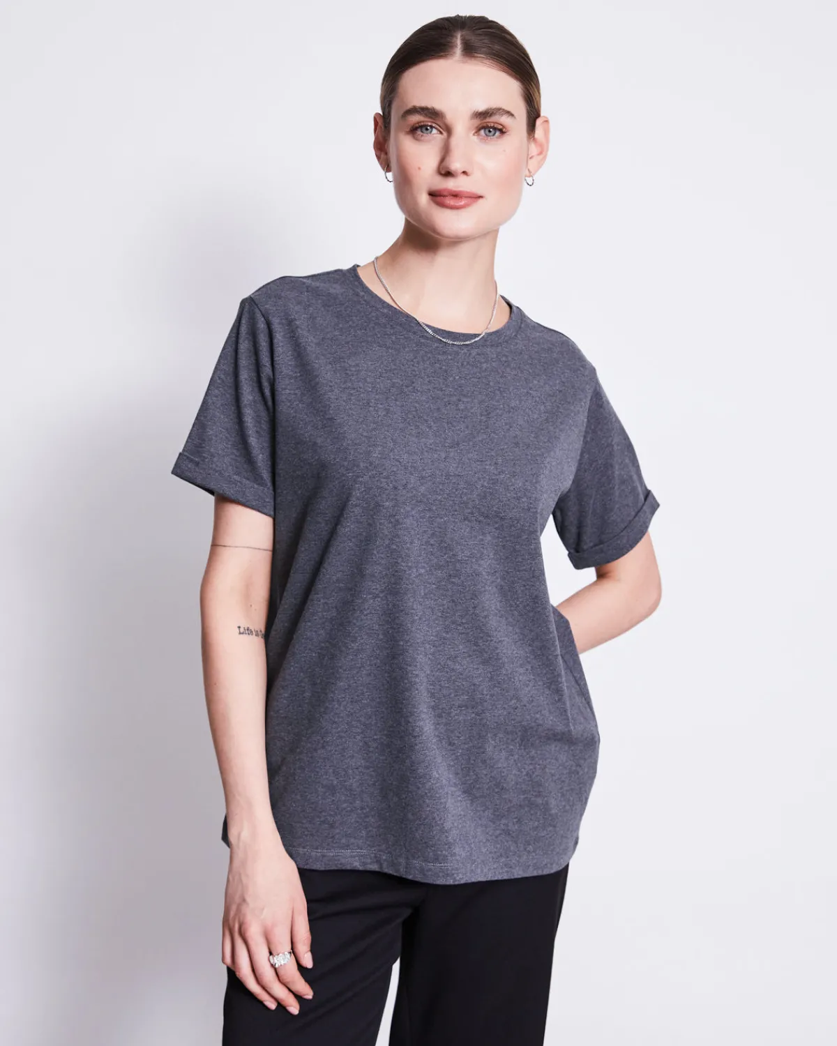 Sale JAN 'N JUNE BRUSHED T-SHIRT BOY DARK GREY GOTS