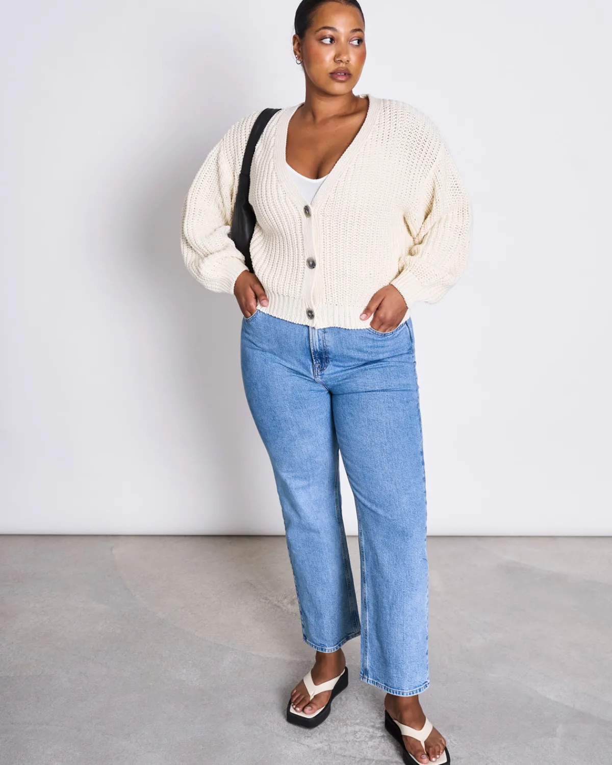 Online JAN 'N JUNE CHUNKY CARDIGAN LENA OFFWHITE GOTS