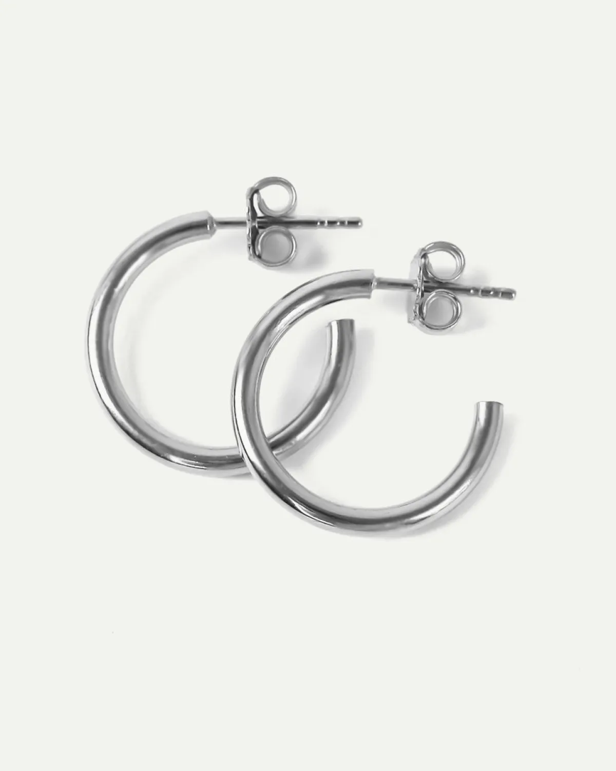 Clearance JAN 'N JUNE DEAR DARLING BERLIN ESSENTIAL HOOP EARRINGS MEDIUM SILVER