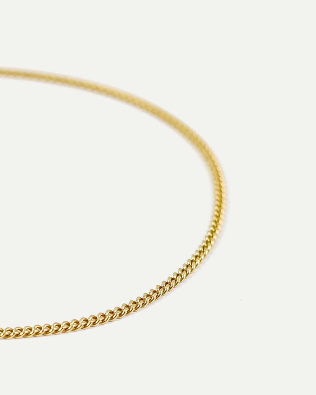 Best Sale JAN 'N JUNE DEAR DARLING BERLIN FINE CURB CHAIN NECKLACE GOLD