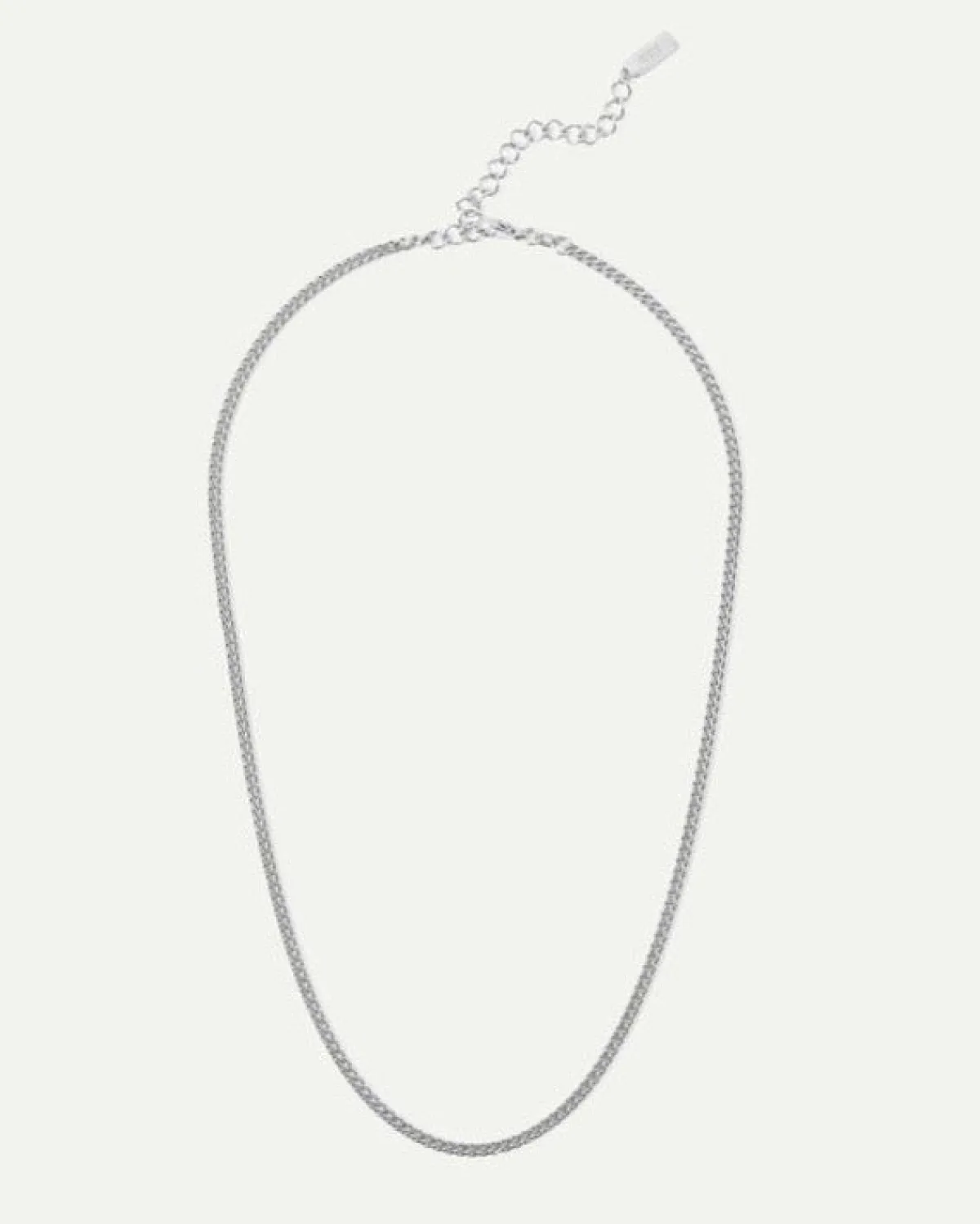 Cheap JAN 'N JUNE DEAR DARLING BERLIN FINE CURB CHAIN NECKLACE SILVER