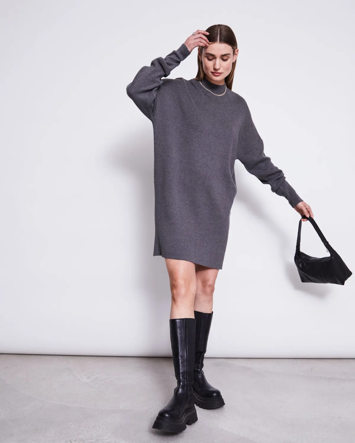 Best JAN 'N JUNE KNIT DRESS NUNA DARK GREY GOTS