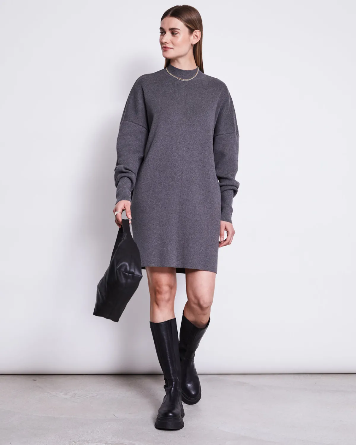 Best JAN 'N JUNE KNIT DRESS NUNA DARK GREY GOTS