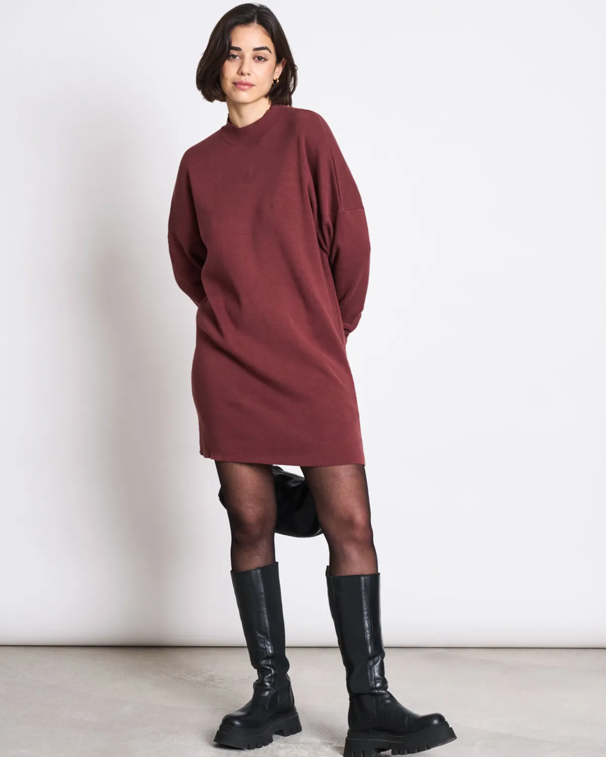 Online JAN 'N JUNE KNIT DRESS NUNA INTENSE RUST GOTS