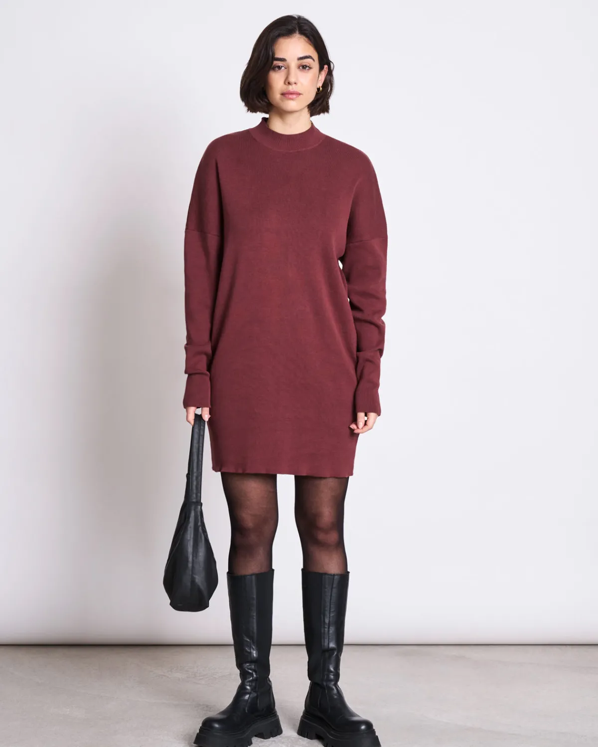 Online JAN 'N JUNE KNIT DRESS NUNA INTENSE RUST GOTS