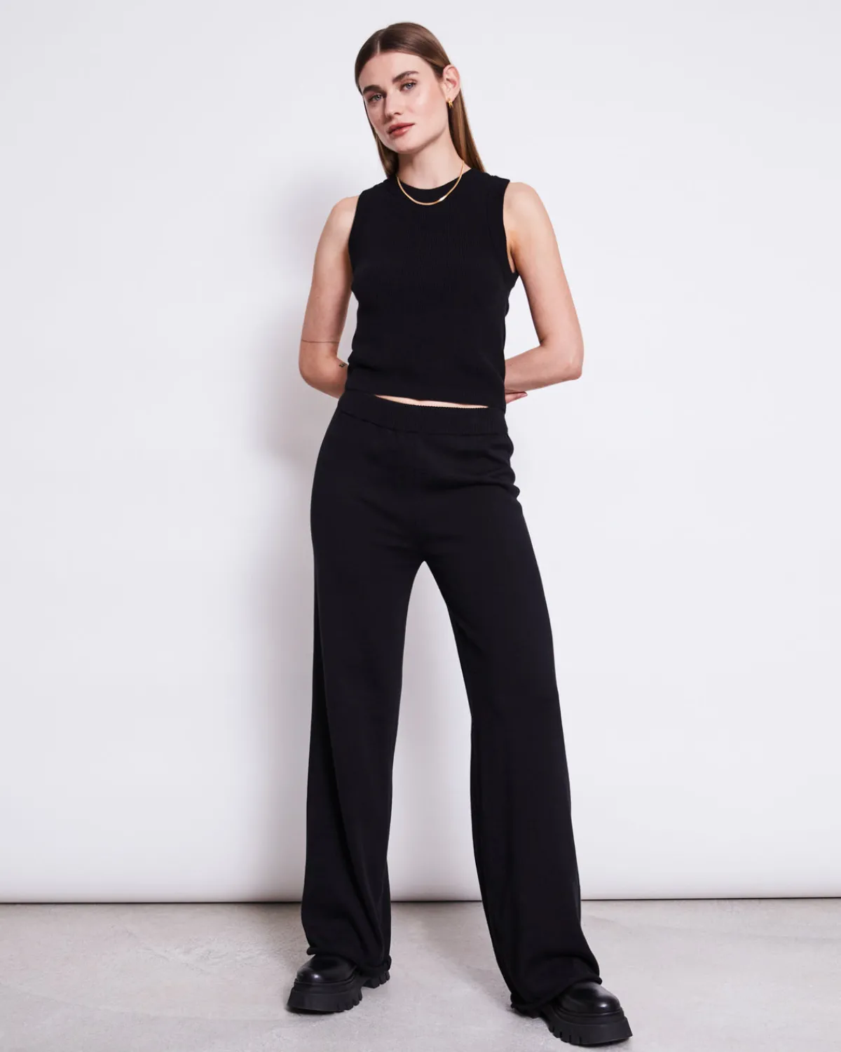 New JAN 'N JUNE KNIT PANTS ANA BLACK GOTS