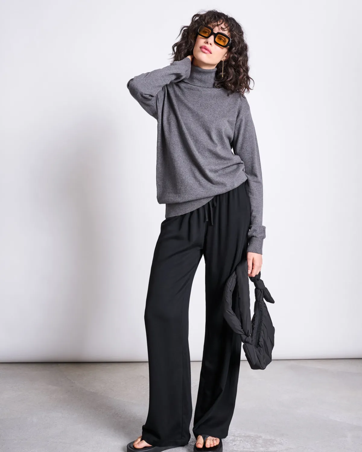 Discount JAN 'N JUNE KNIT TURTLENECK THAMES DARK GREY GOTS