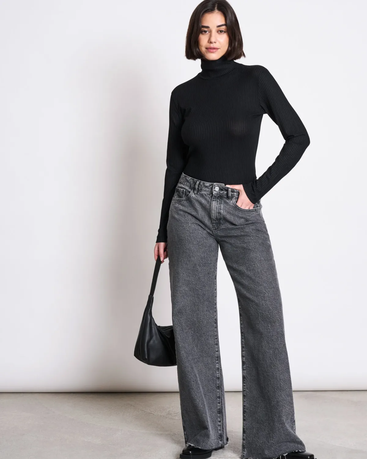 Flash Sale JAN 'N JUNE LYOCELL RIB TURTLENECK MIO BLACK