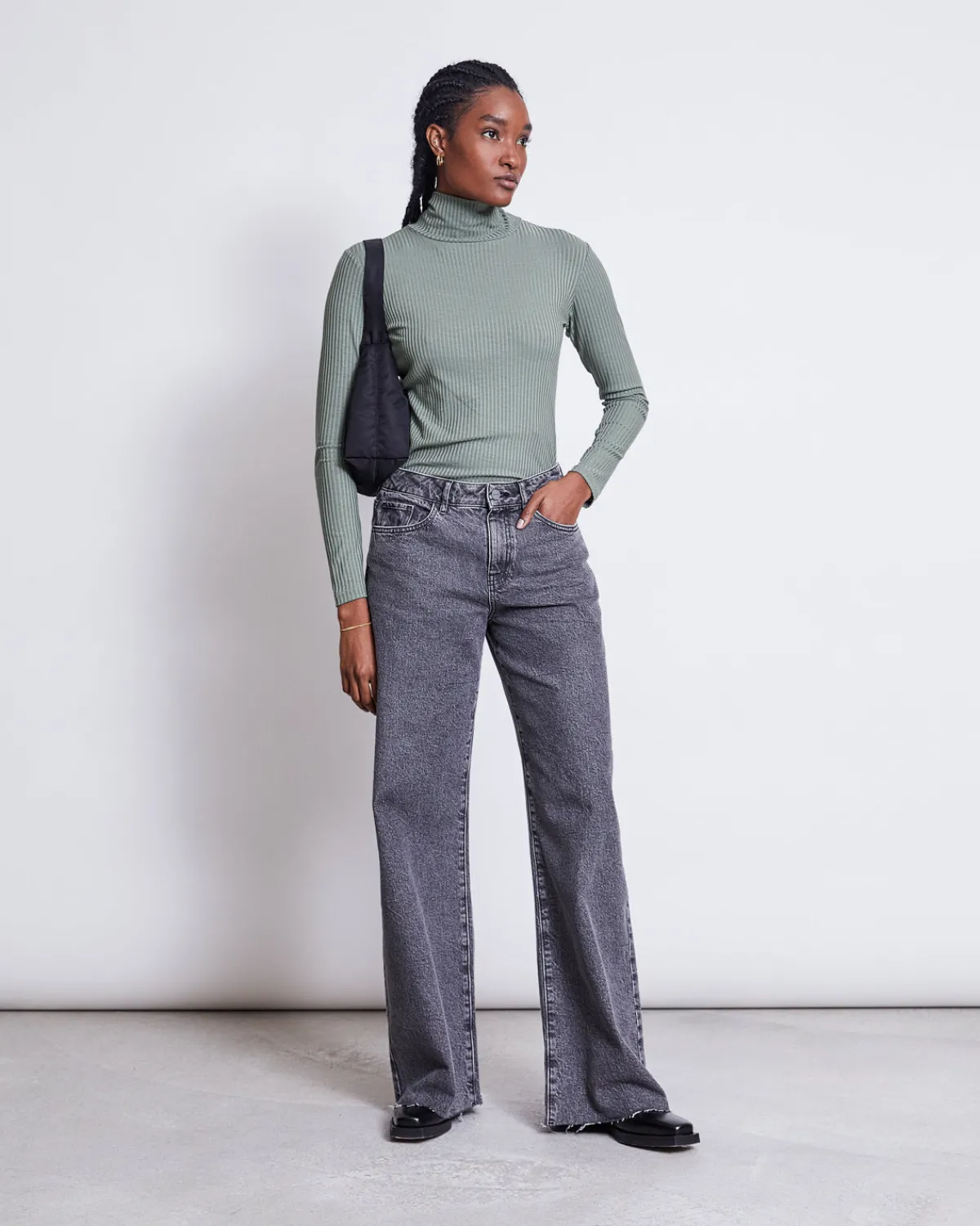 New JAN 'N JUNE LYOCELL RIB TURTLENECK MIO SEA SPRAY