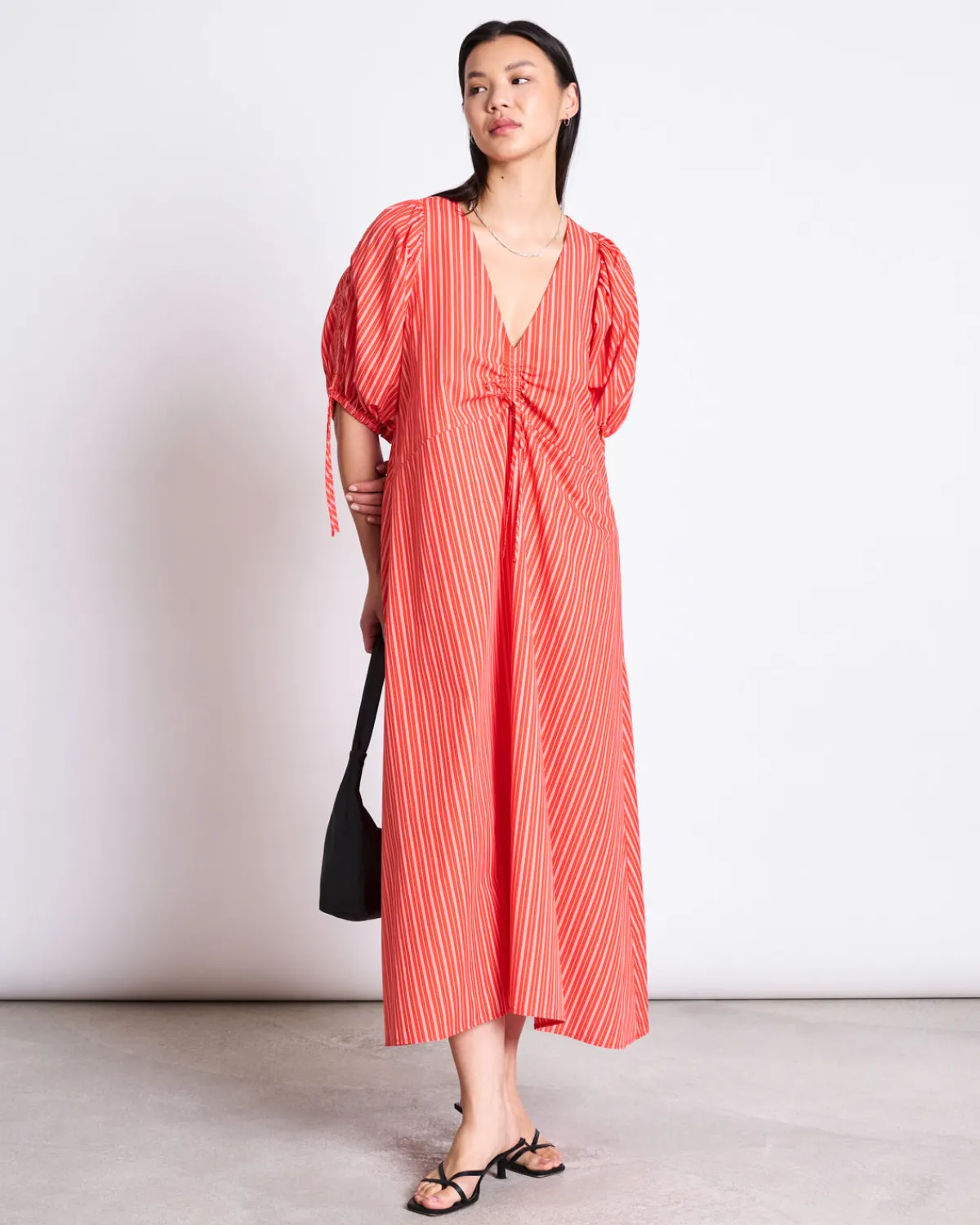 Store JAN 'N JUNE MAXI DRESS DANS CHERRY RED WHITE STRIPED