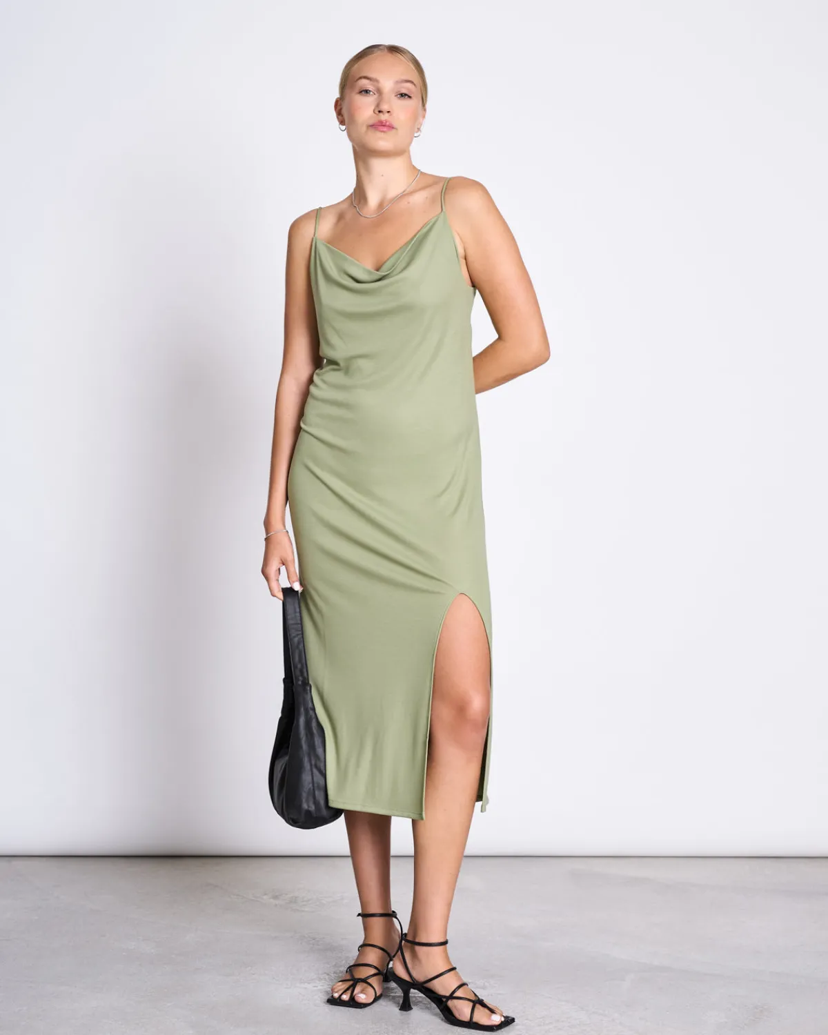 New JAN 'N JUNE MIDI DRESS HELEN PALE OLIVE