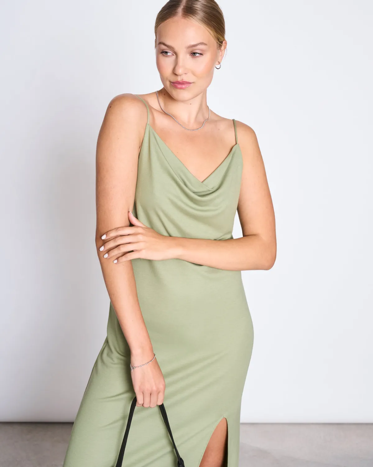 New JAN 'N JUNE MIDI DRESS HELEN PALE OLIVE