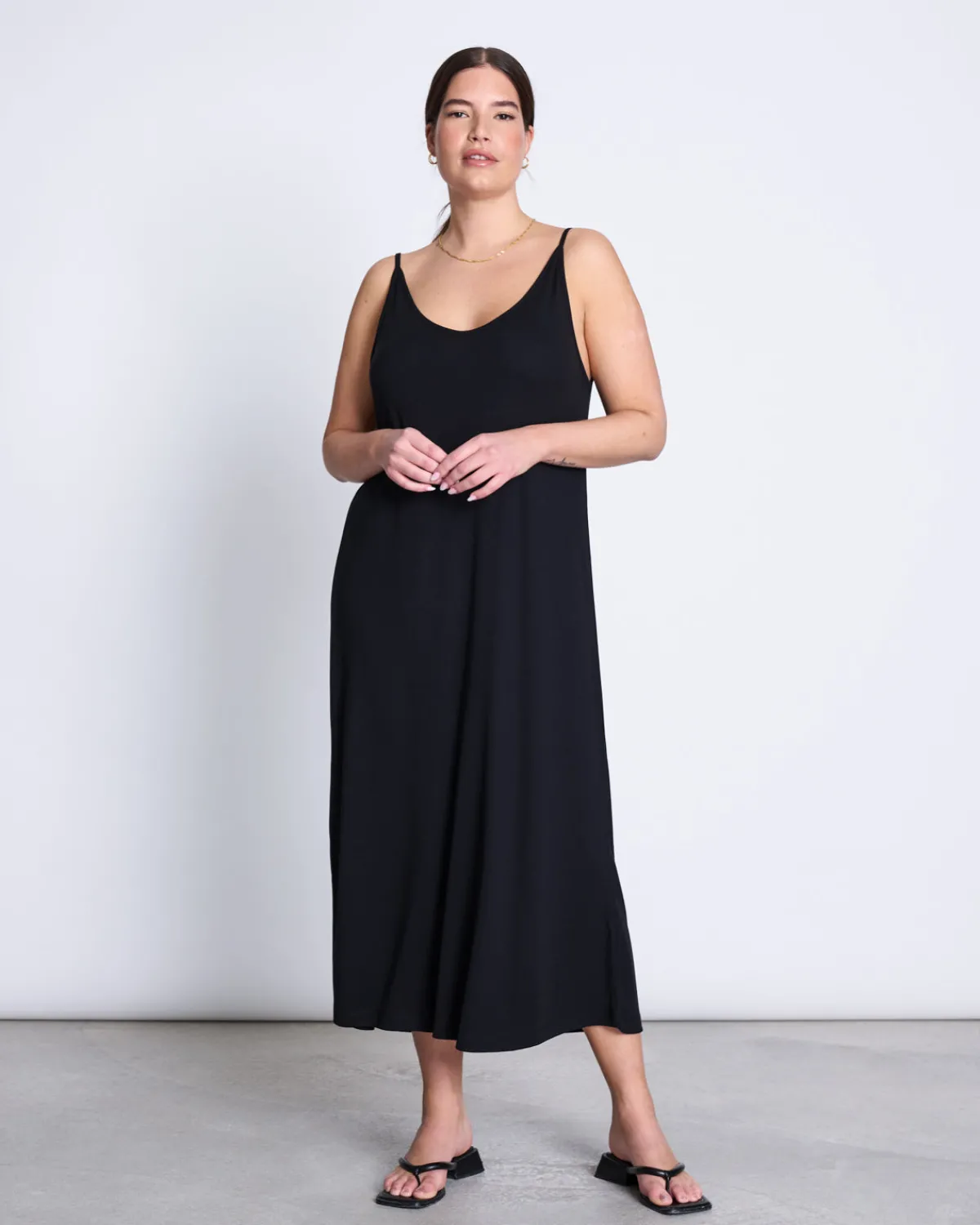 Discount JAN 'N JUNE MIDI DRESS TRIANGLE BLACK