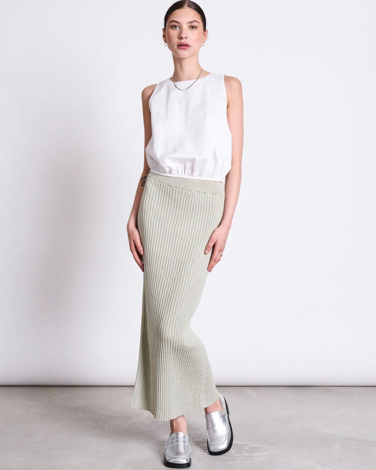 Discount JAN 'N JUNE MIDI KNIT SKIRT EBBA VINTAGE LACE GOTS