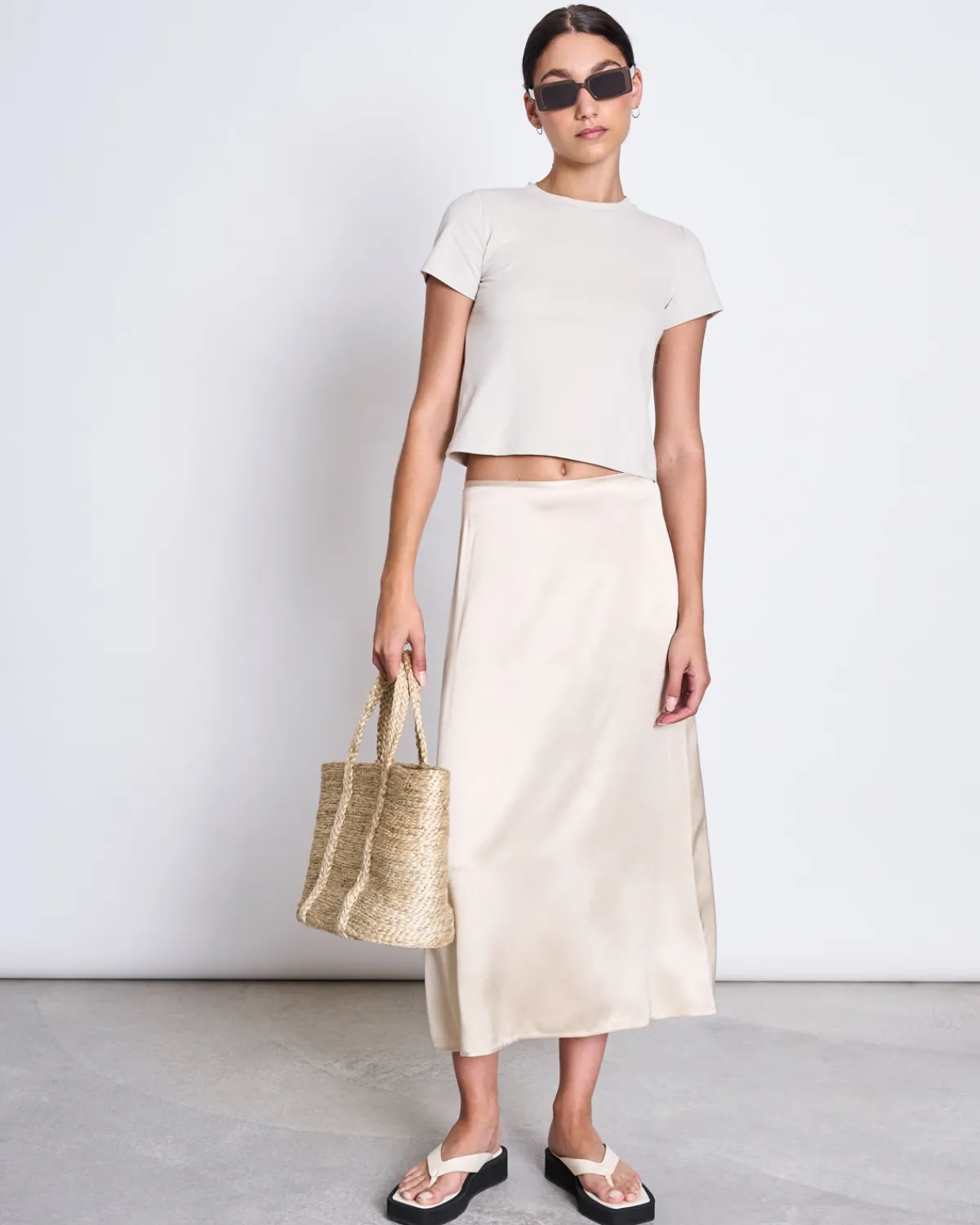 Sale JAN 'N JUNE MIDI SKIRT DIRA IVORY