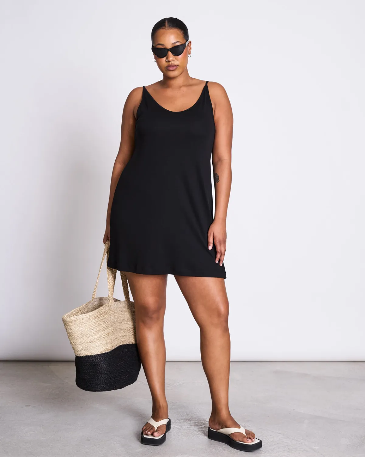 Online JAN 'N JUNE MINI DRESS TRIANGLE BLACK