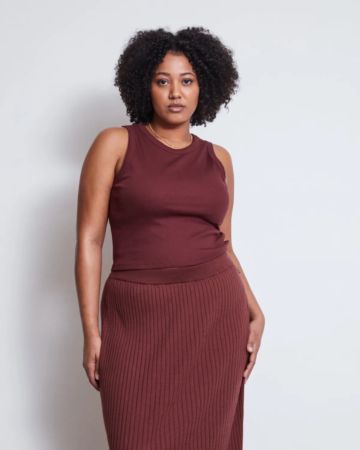 New JAN 'N JUNE ORGANIC COTTON TANK TOP PORTO INTENSE RUST GOTS