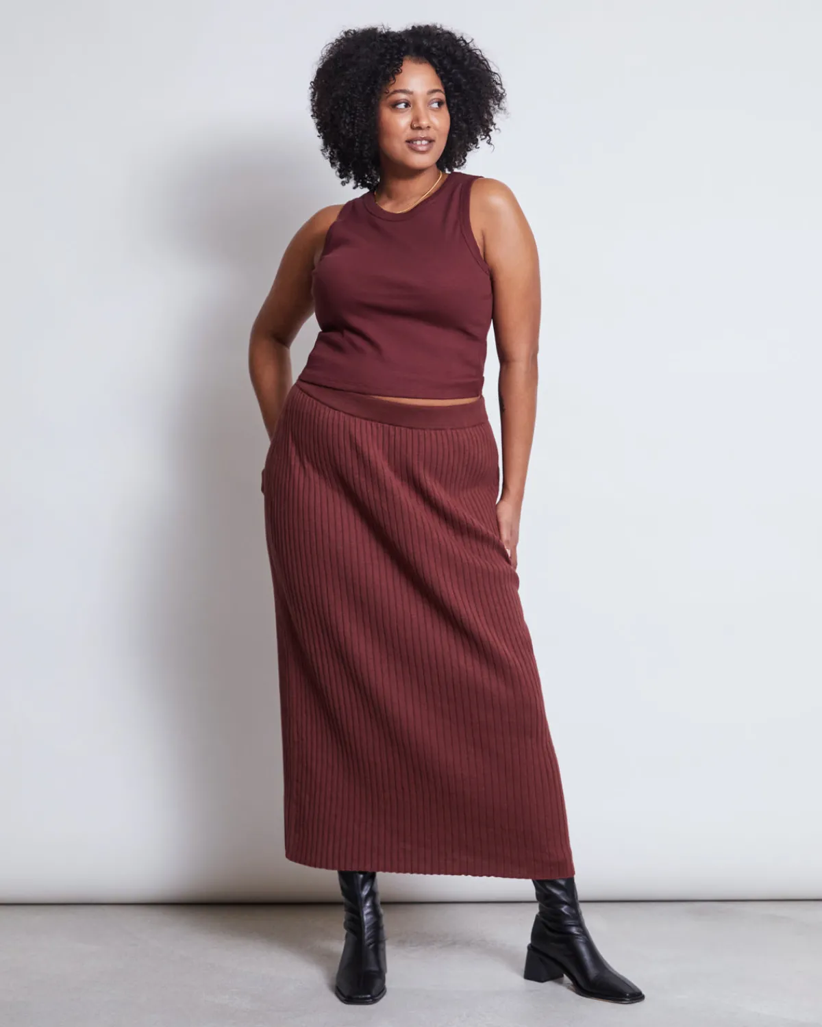 New JAN 'N JUNE ORGANIC COTTON TANK TOP PORTO INTENSE RUST GOTS