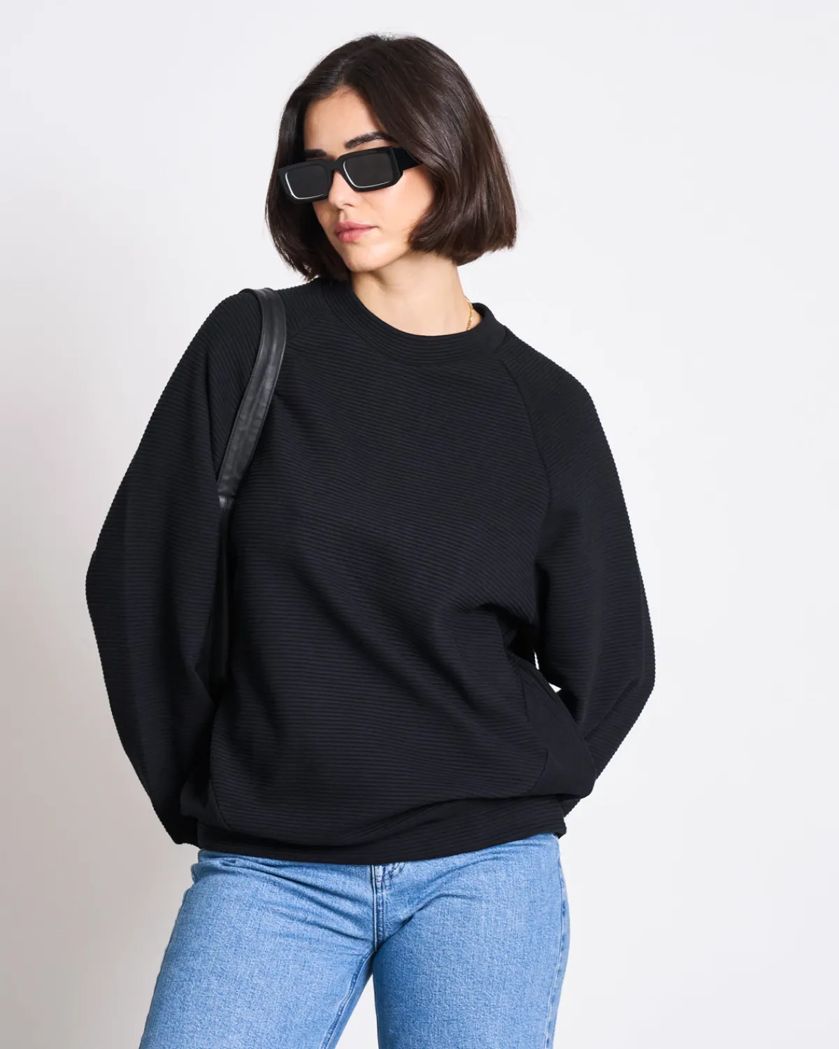 Online JAN 'N JUNE O-SWEATER TOULON RIB BLACK GOTS