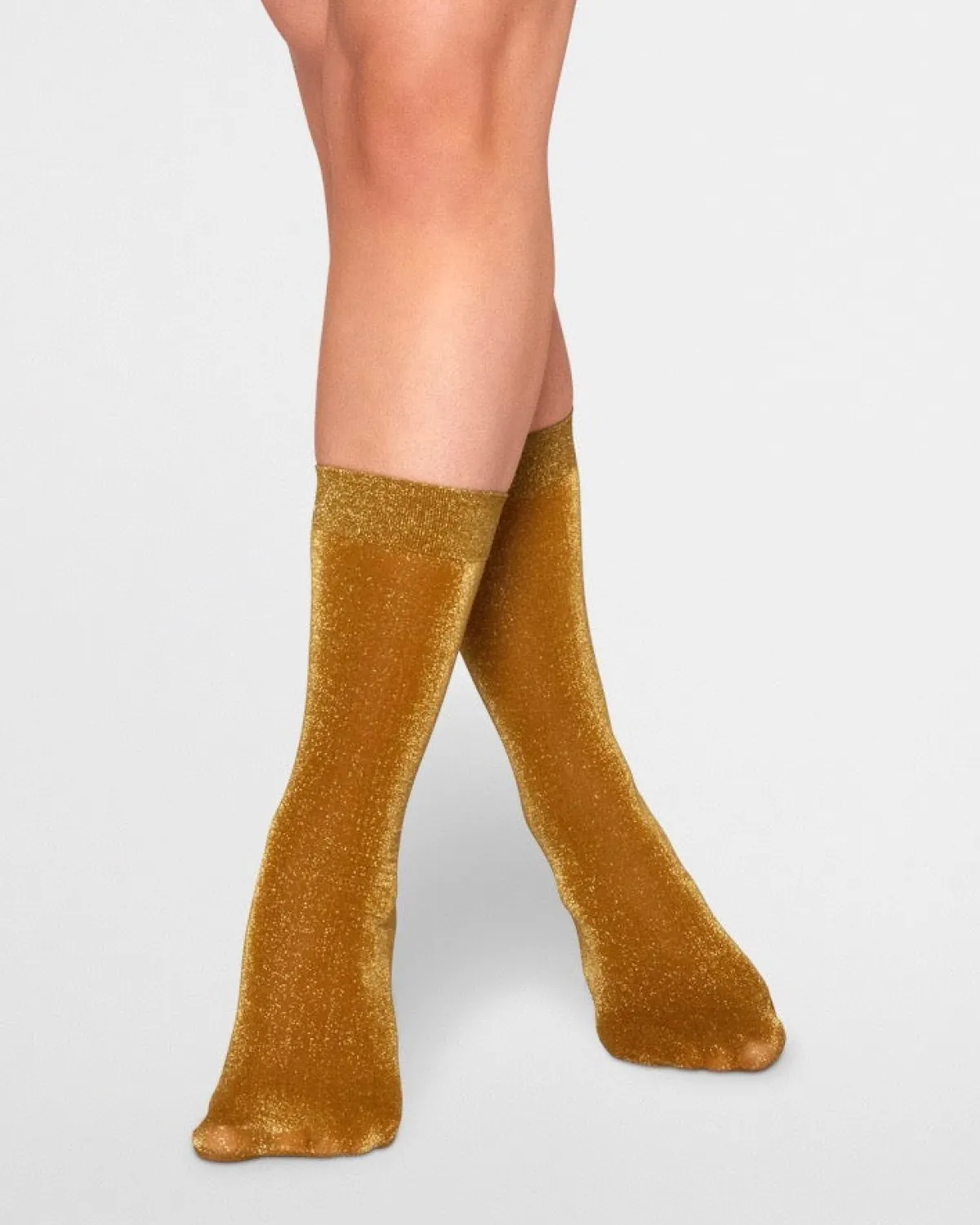 Sale JAN 'N JUNE SWEDISH STOCKINGS SOCKS INES SHIMMERY SOCKS DARK GOLD