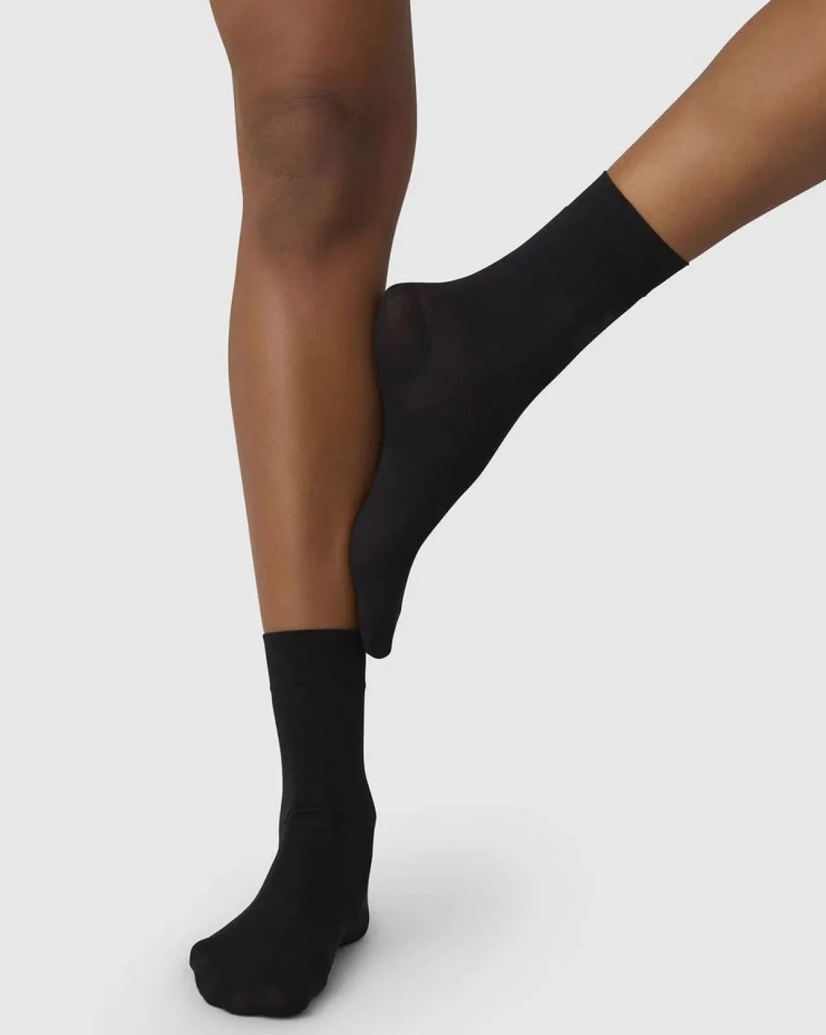 Hot JAN 'N JUNE SWEDISH STOCKINGS SOCKS THEA 2-PACK BLACK