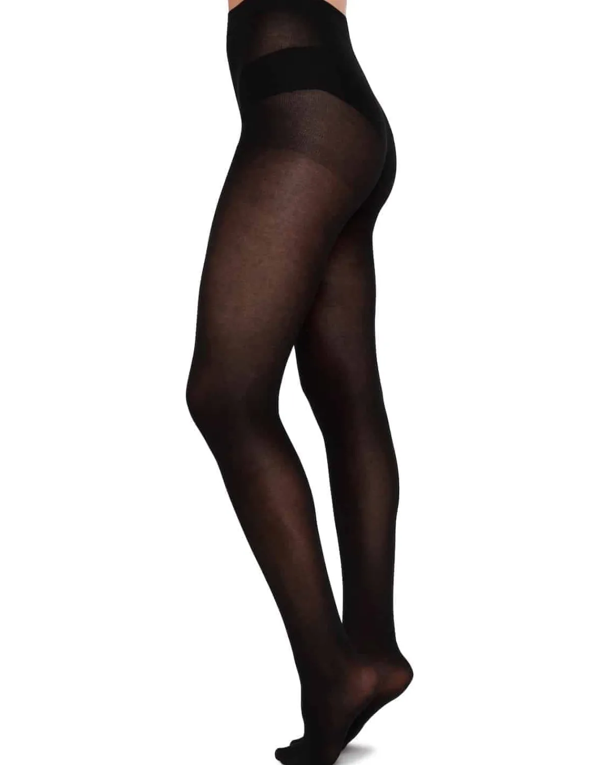 Cheap JAN 'N JUNE SWEDISH STOCKINGS STINA ORGANIC COTTON TIGHTS BLACK