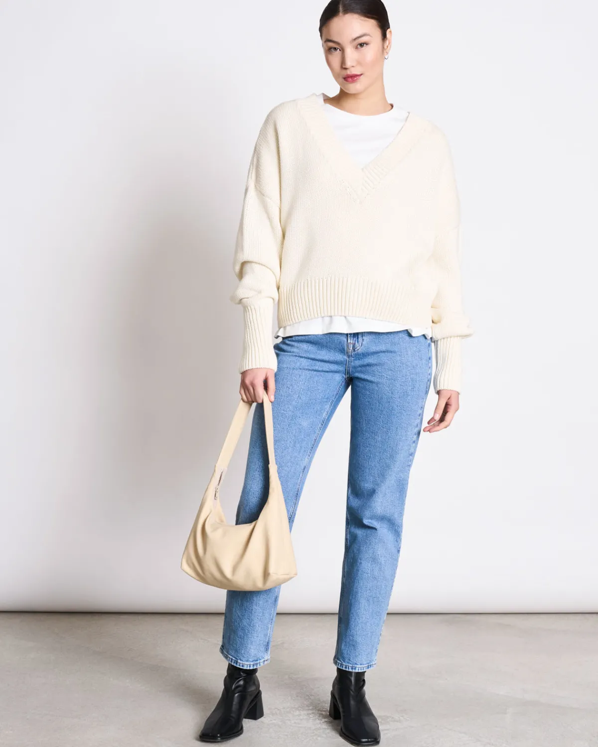 Best Sale JAN 'N JUNE V-NECK JUMPER LUZ OFFWHITE GOTS