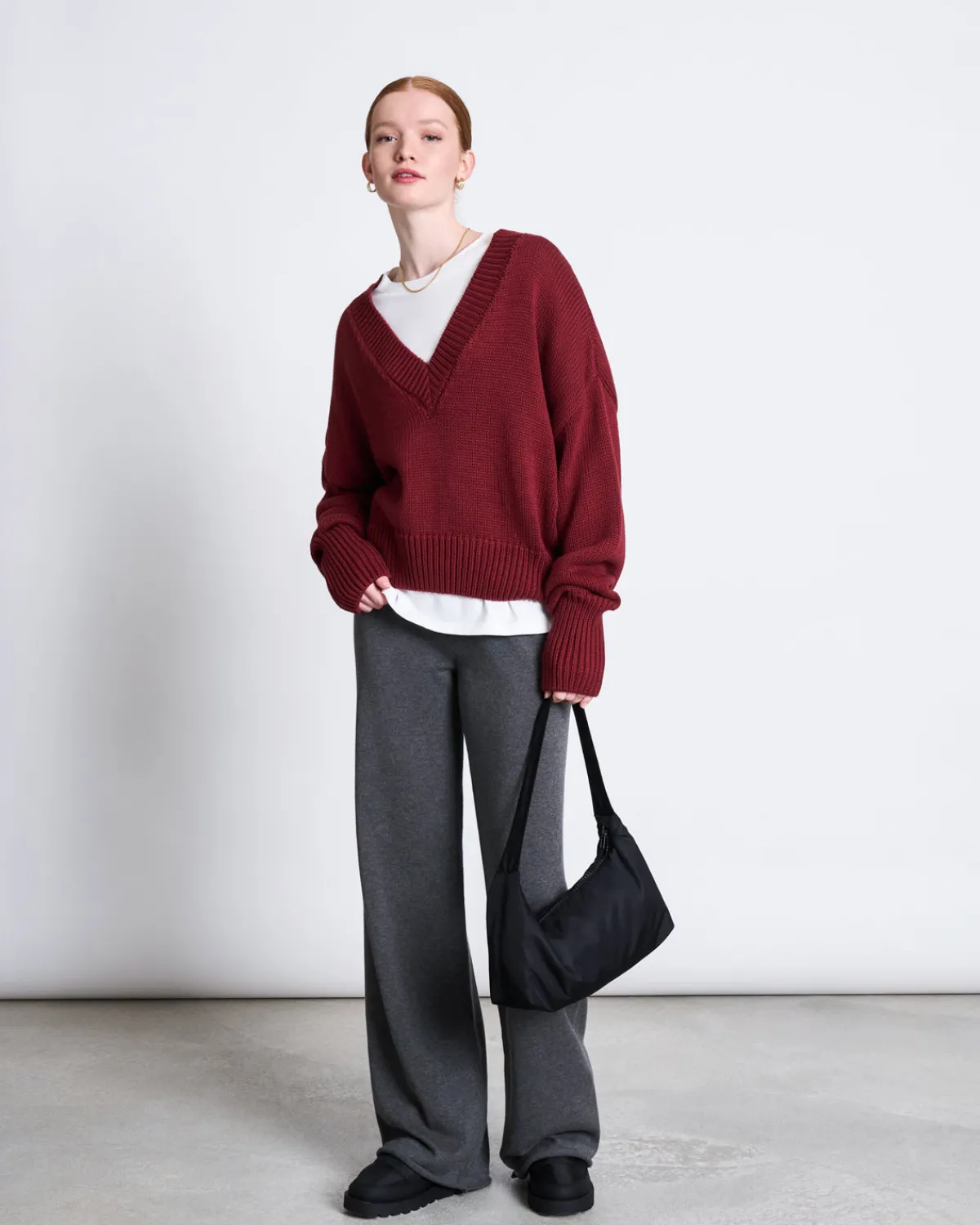 Shop JAN 'N JUNE V-NECK JUMPER LUZ SYRAH GOTS