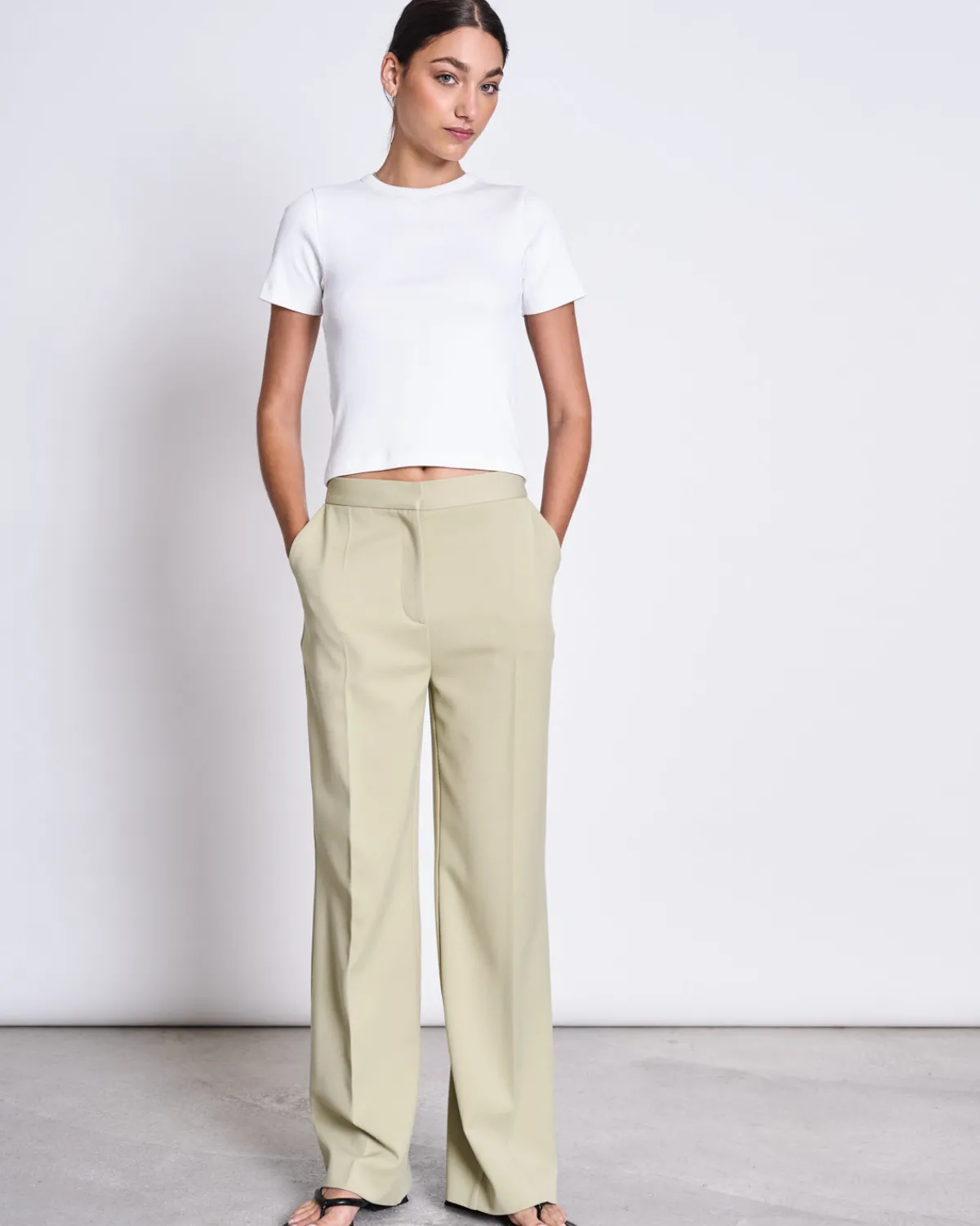 Fashion JAN 'N JUNE WIDE PANTS CORALIA PISTACHIO