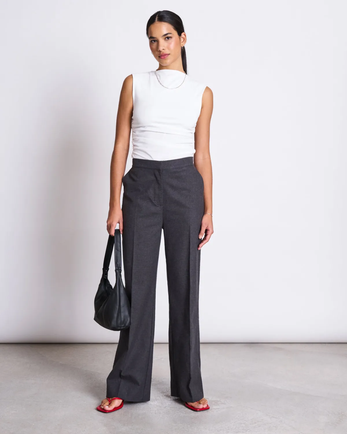 Flash Sale JAN 'N JUNE WIDE PANTS CORALIO DARK GREY