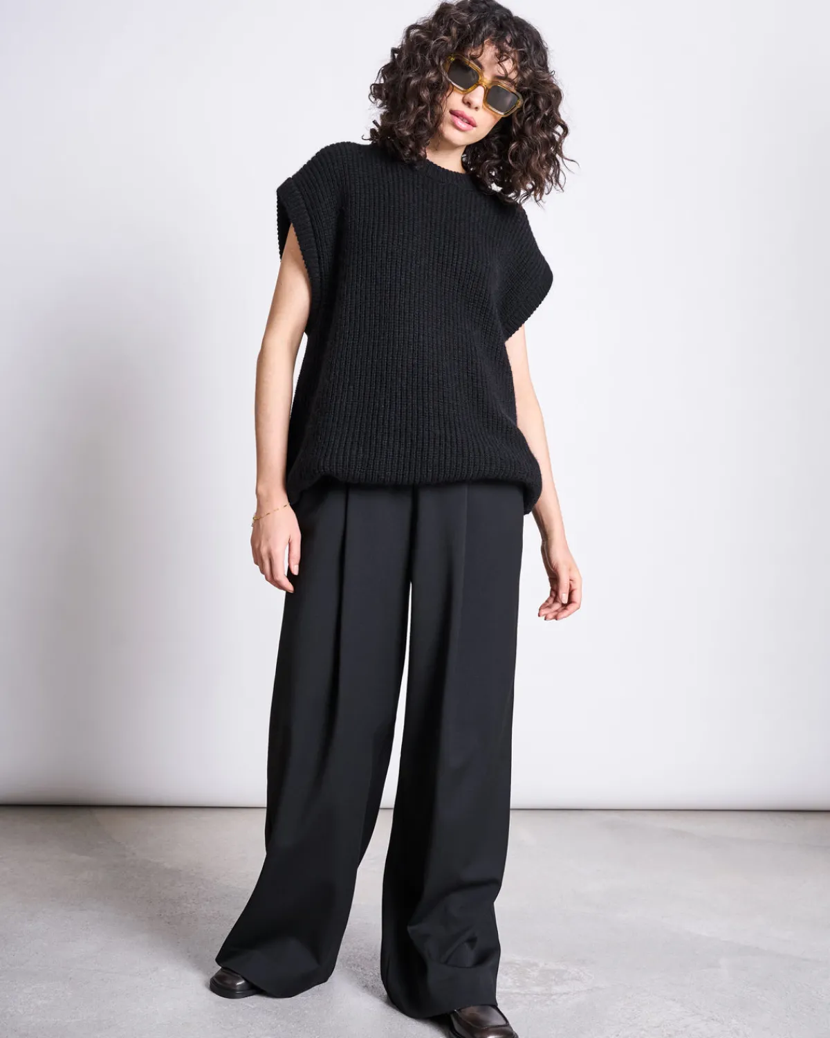 Fashion JAN 'N JUNE WIDE PANTS GIZA BLACK