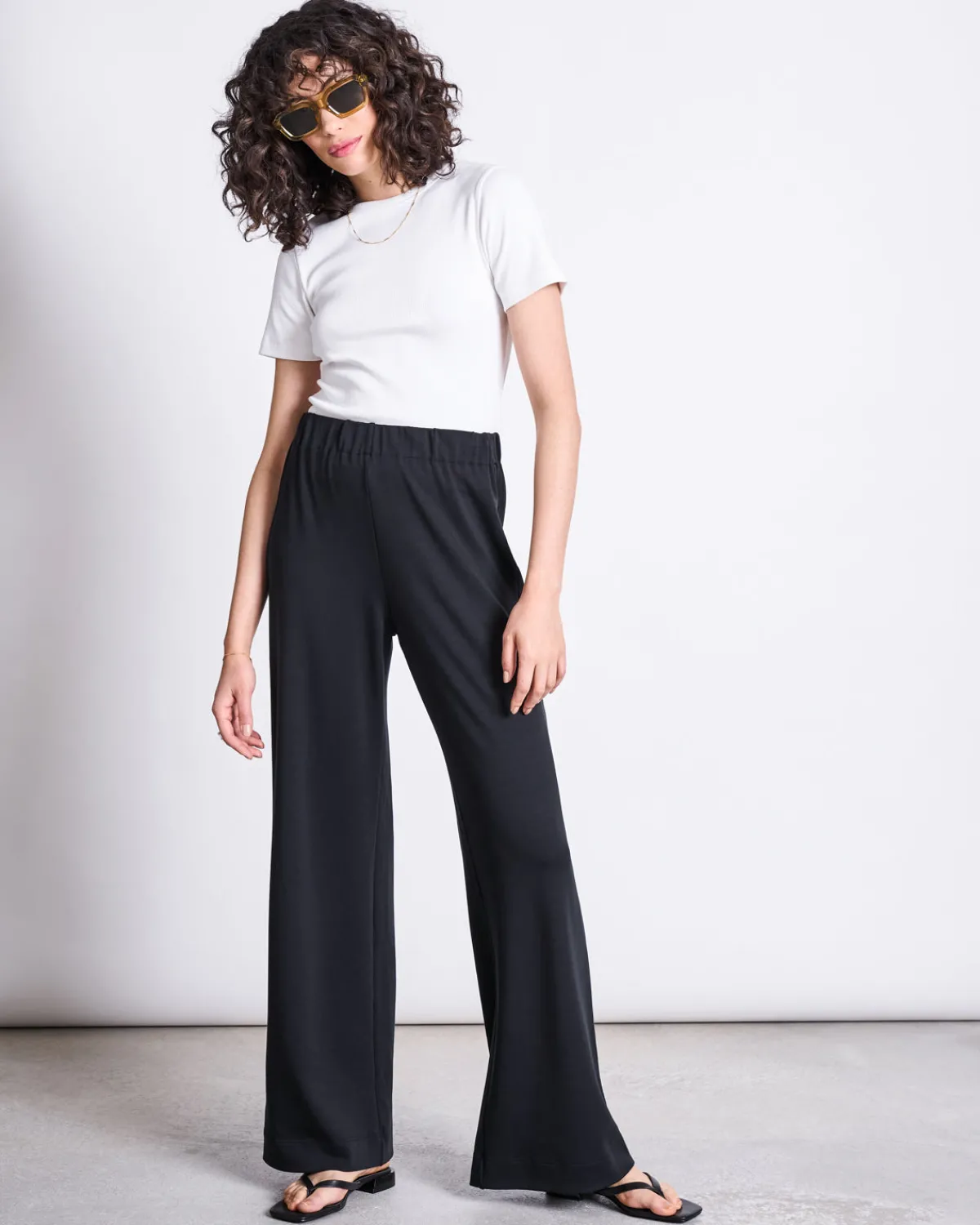 Hot JAN 'N JUNE WIDE PANTS KISO BLACK