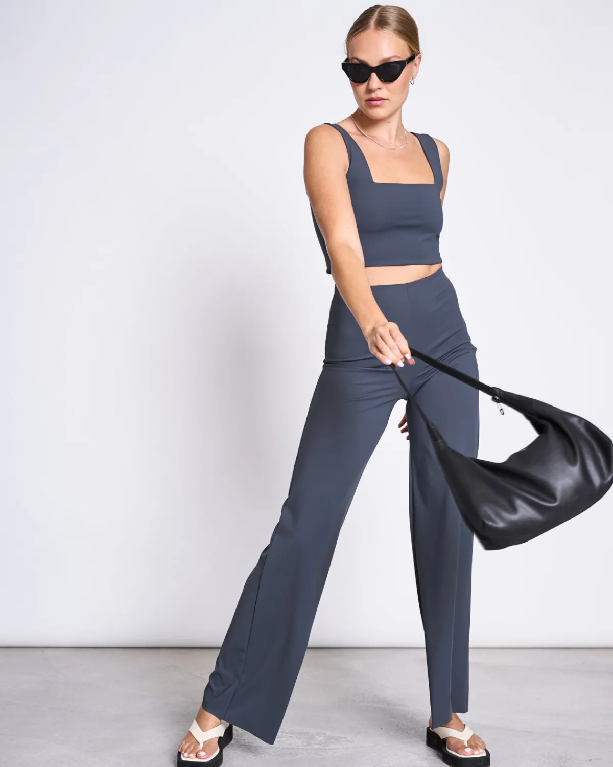 Flash Sale JAN 'N JUNE WIDE PANTS MARLENE SOLID GREY